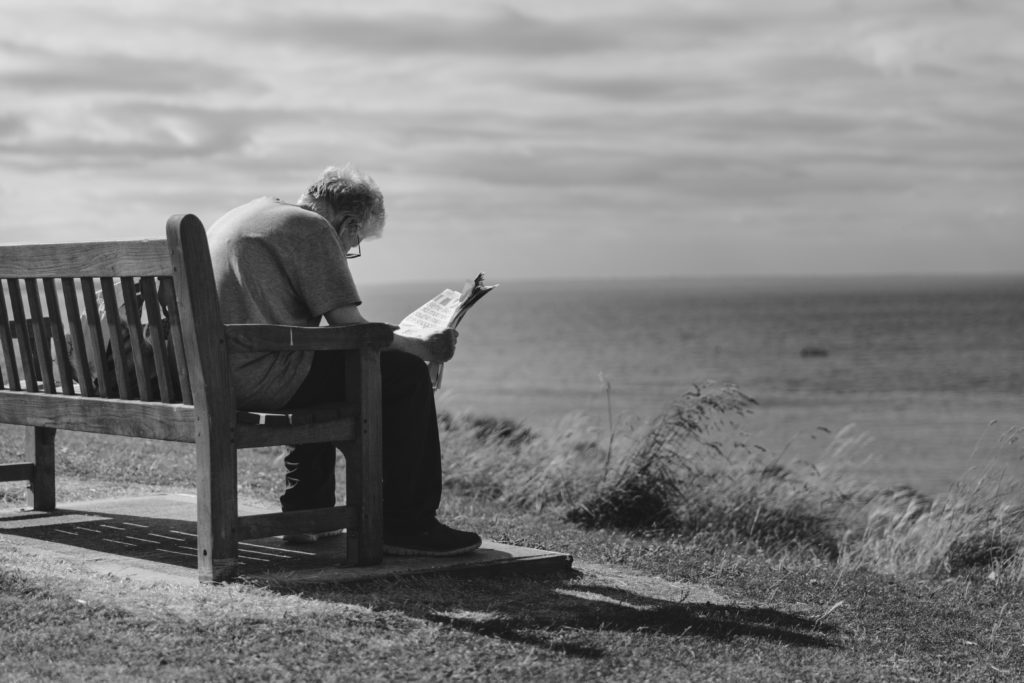 Man sitting on bench